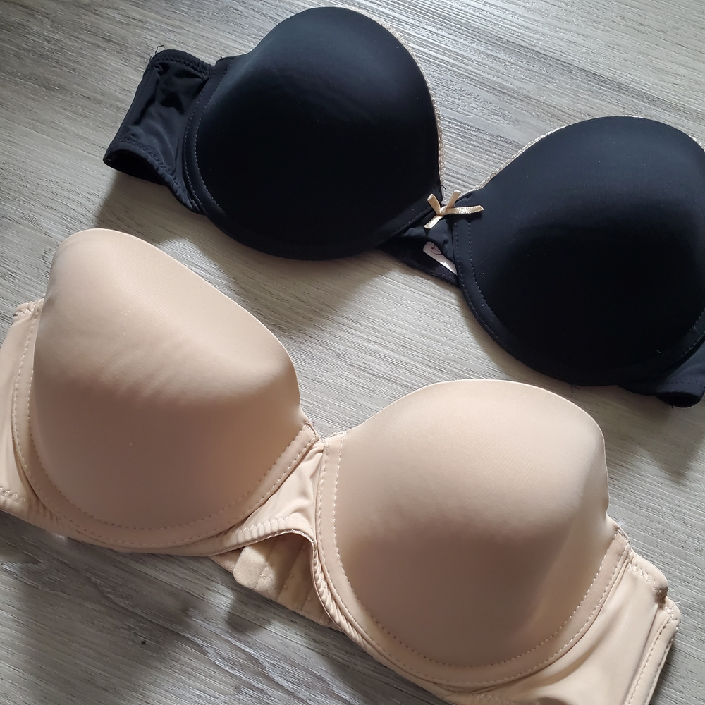 2/$20🌟 36B - Strapless Bras In Black And Nude - Simple Pleasures - Joe Fresh